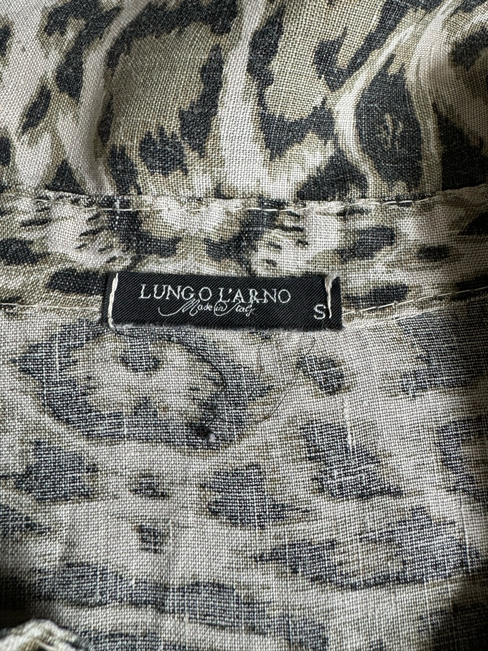 Lungo L'Arno 100% linen leopard shift 
Made in italy